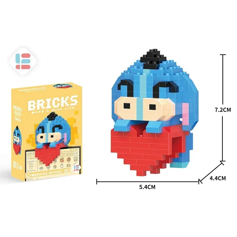 Disney Stitch Building Blocks Anime Kawaii Cartoon mini Action Children's Figures Blocks Bricks Assemble DIY Toys Gift for Kids