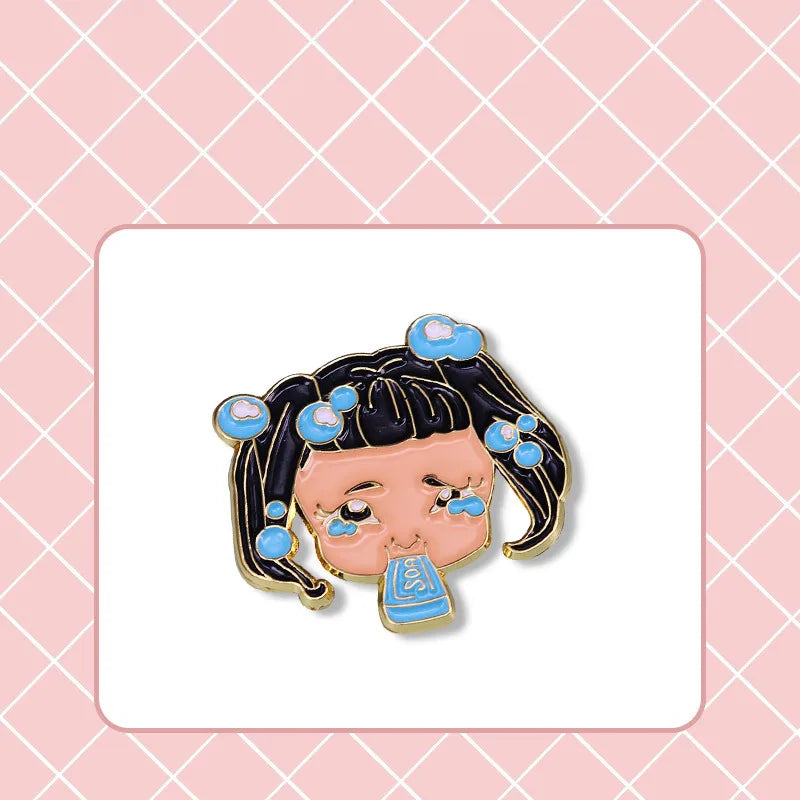 Melanie Martinez Enamel Pins Custom Keychain Tape 'CRY BABY' Singer Brooches Luxury Copper Lapel Badges Cartoon Jewelry Gift