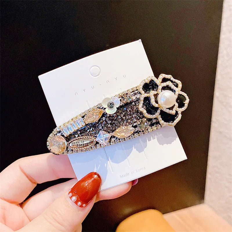 Luxury Hair Claw jewelry Camellia Crab hair pins hair pins for women party Women hair clips girls hair accessories