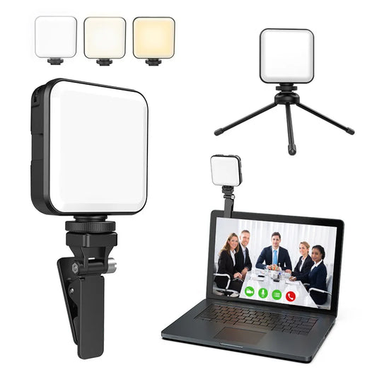 FL02 Mini Video Conference Fill Light Computer Mobile Camera Live Broadcast Beauty Fill Light Camera Photo LED Photography Light