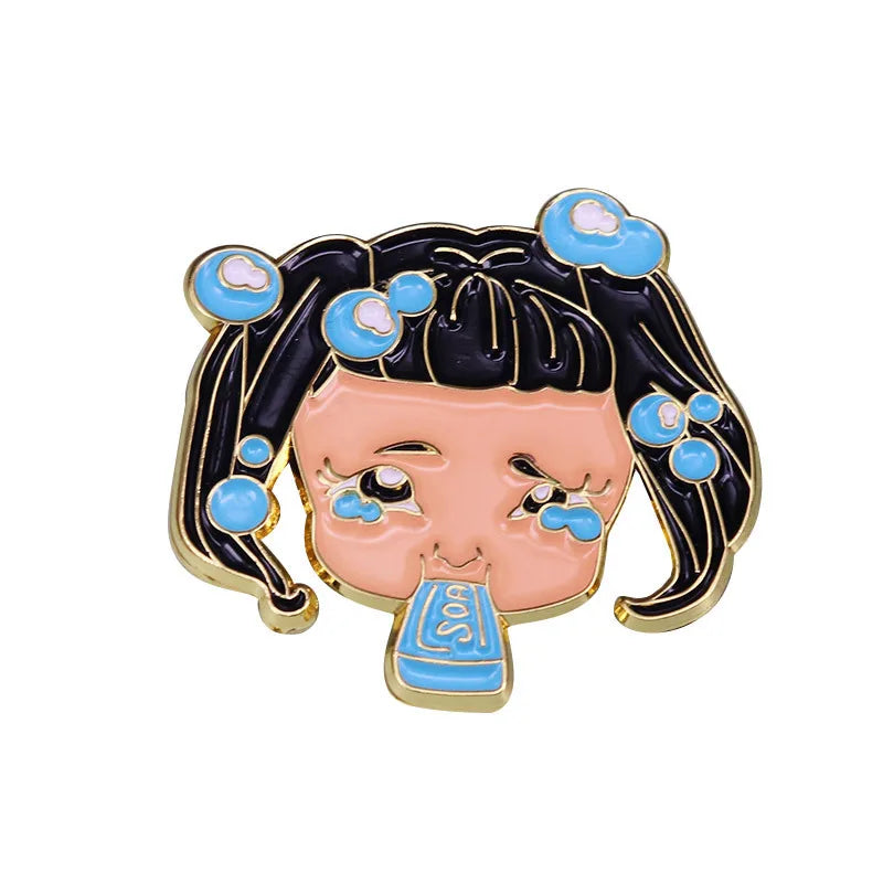 Melanie Martinez Enamel Pins Custom Keychain Tape 'CRY BABY' Singer Brooches Luxury Copper Lapel Badges Cartoon Jewelry Gift