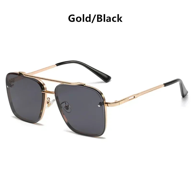 2024 Fashion Square Luxury Design Sunglasses Men Women Flight Seven Rock Mach Six Style Gradient Pilot Sunglasses Oculos De Sol