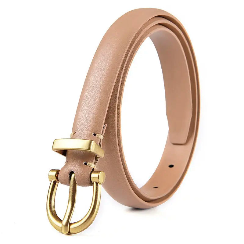 Luxury Designer Women Belt Genuine Leather Female Fashion Metal Belt Buckle Waistband 3 Colors High Quality Trend Belt Lady New