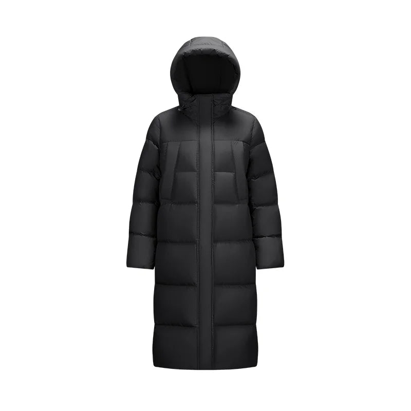 Semir Down Jacket Women Long Length Three-Proof Versatile 2024 Updated Winter New Loose Hooded Coat Simple Down Jacket