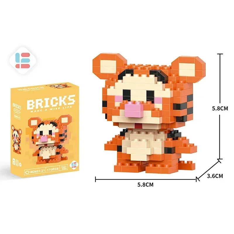 Disney Stitch Building Blocks Anime Kawaii Cartoon mini Action Children's Figures Blocks Bricks Assemble DIY Toys Gift for Kids