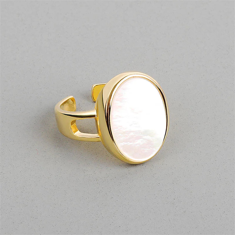 2023 New Design Starfish Pearl Ring Shape Gold Color Adjustable Rings For Women Korean Fashion Jewelry Party Luxury Accessory