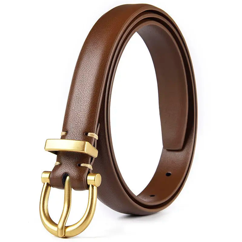 Luxury Designer Women Belt Genuine Leather Female Fashion Metal Belt Buckle Waistband 3 Colors High Quality Trend Belt Lady New