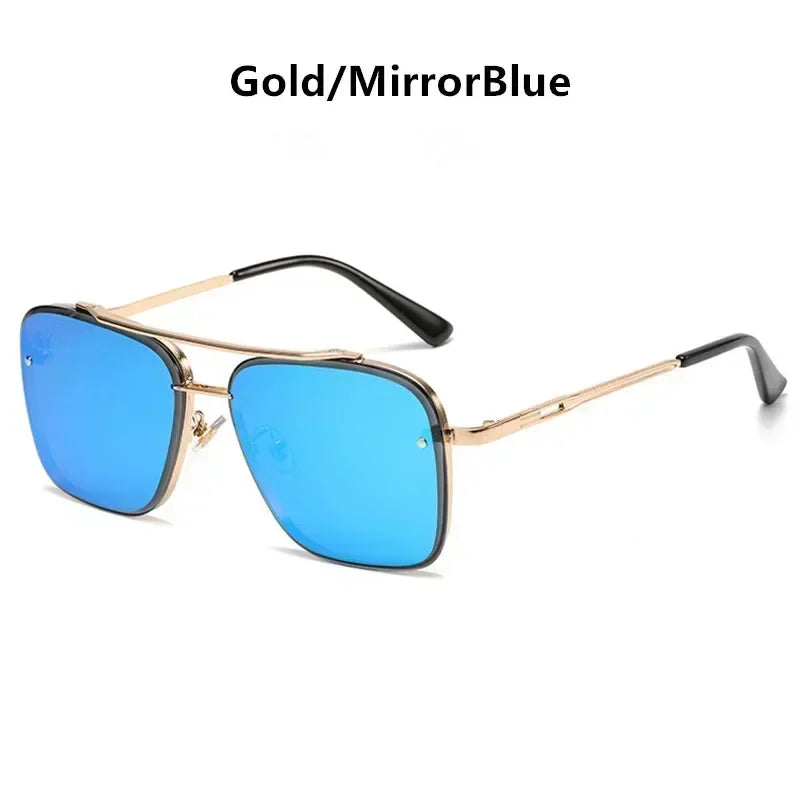 2024 Fashion Square Luxury Design Sunglasses Men Women Flight Seven Rock Mach Six Style Gradient Pilot Sunglasses Oculos De Sol