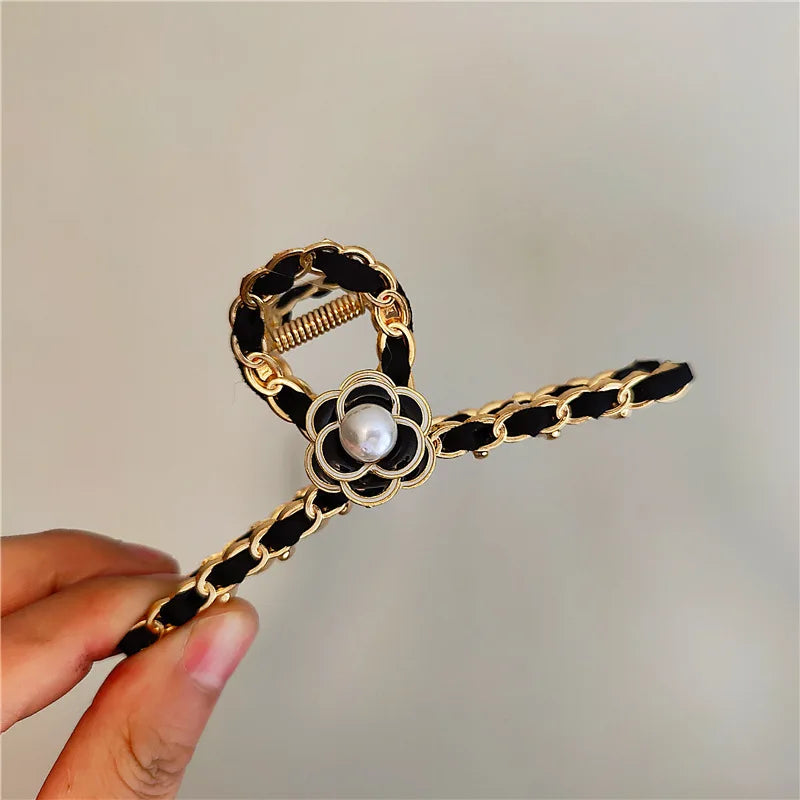 Luxury Hair Claw jewelry Camellia Crab hair pins hair pins for women party Women hair clips girls hair accessories