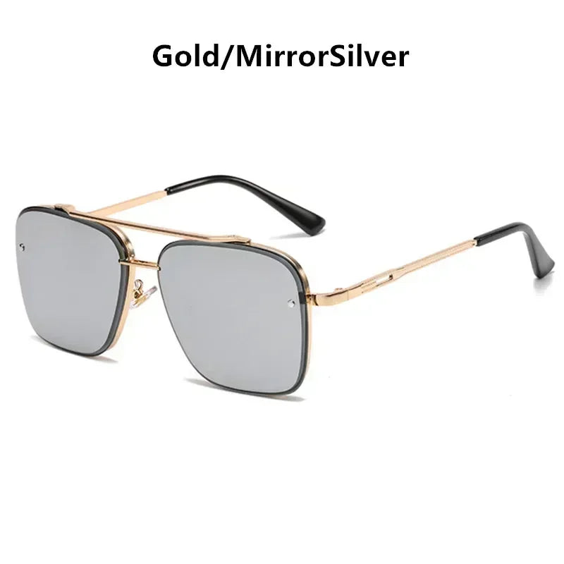 2024 Fashion Square Luxury Design Sunglasses Men Women Flight Seven Rock Mach Six Style Gradient Pilot Sunglasses Oculos De Sol