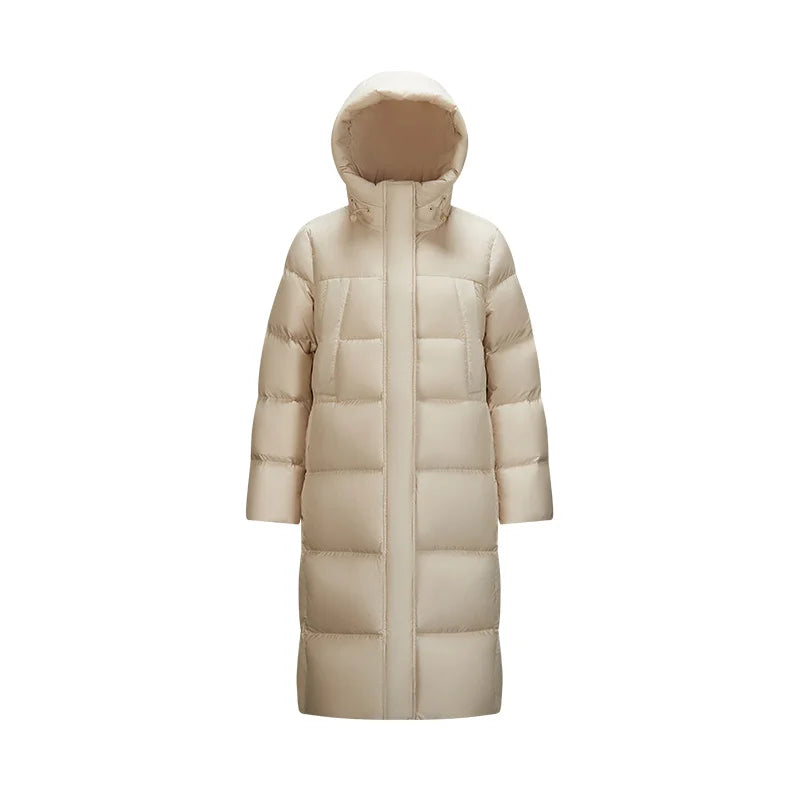 Semir Down Jacket Women Long Length Three-Proof Versatile 2024 Updated Winter New Loose Hooded Coat Simple Down Jacket