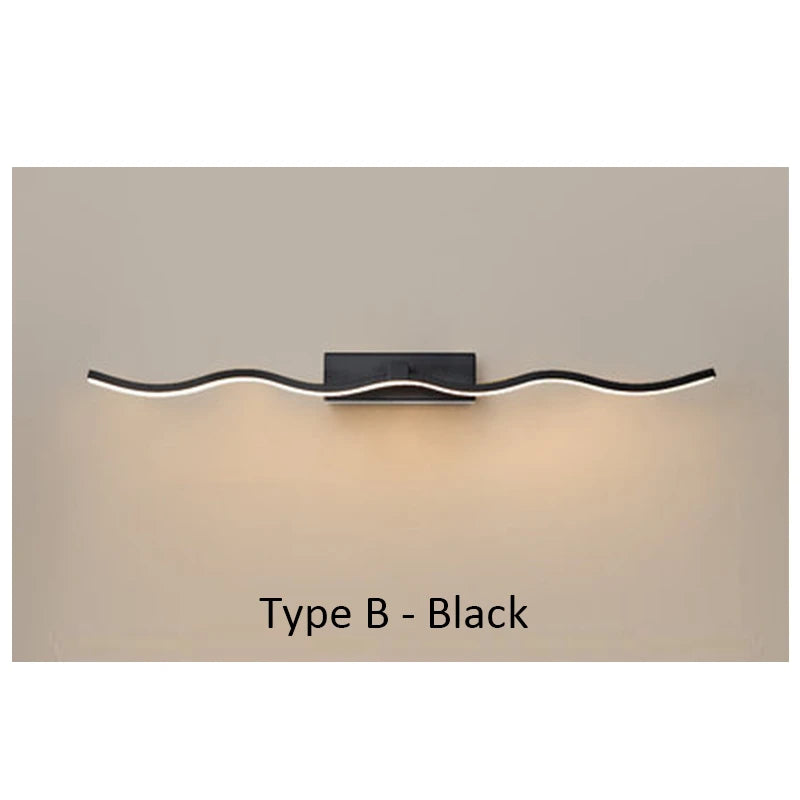 Modern LED Wall Lamp Mirror Decor Lighting 40/60/80/100cm Long Strip Light For Bathroom Washroom Kitchen Indoor Luminaire Lustre