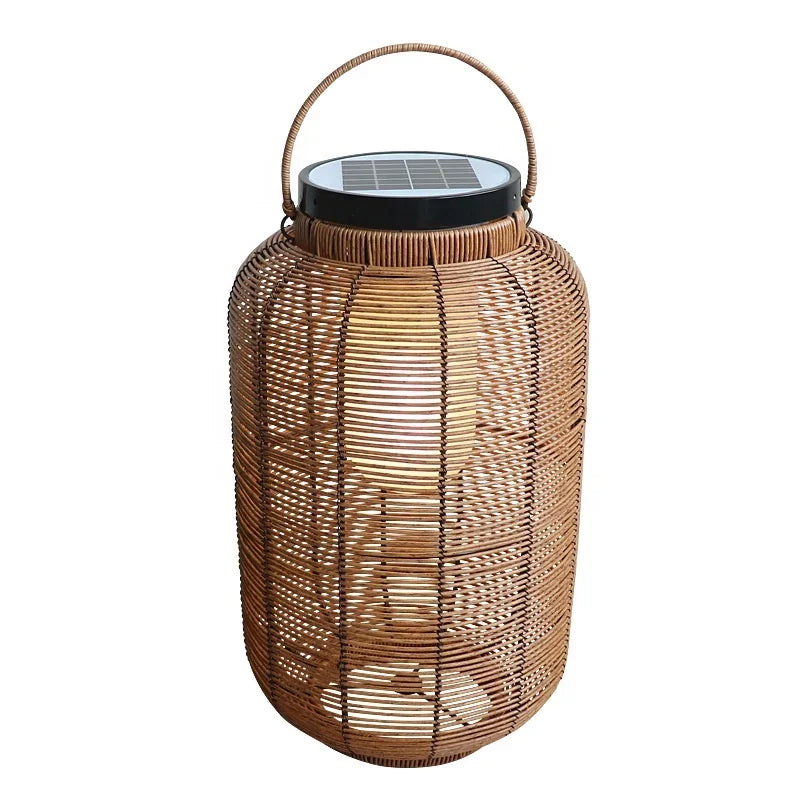 Outdoor Hot selling Handmade  rattan Solar lights for Garden Landscape decor lamp