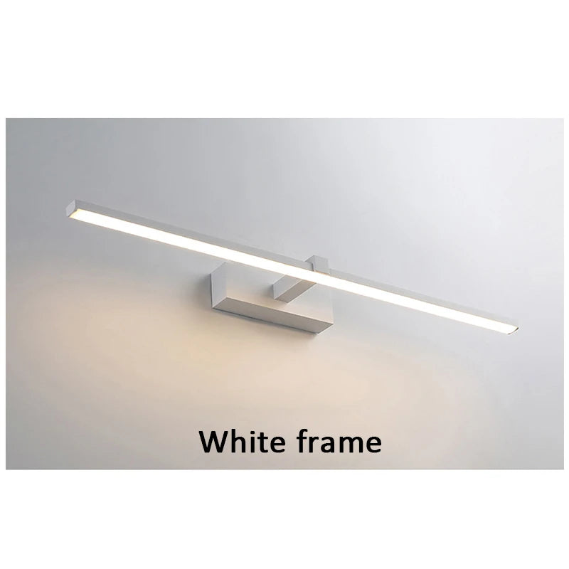 Modern LED Wall Lamp Mirror Decor Lighting 40/60/80/100cm Long Strip Light For Bathroom Washroom Kitchen Indoor Luminaire Lustre