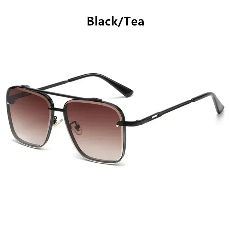 2024 Fashion Square Luxury Design Sunglasses Men Women Flight Seven Rock Mach Six Style Gradient Pilot Sunglasses Oculos De Sol